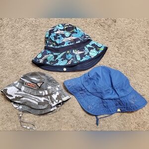 Toddler Bucket Hat Lot Of 3, 1-3 Year Olds, Dozer Built Tough, Sun Protection